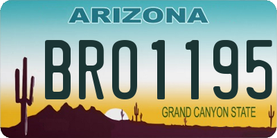 AZ license plate BRO1195