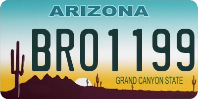 AZ license plate BRO1199