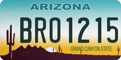 AZ license plate BRO1215