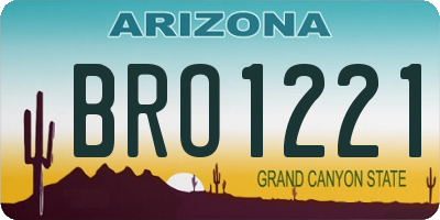 AZ license plate BRO1221
