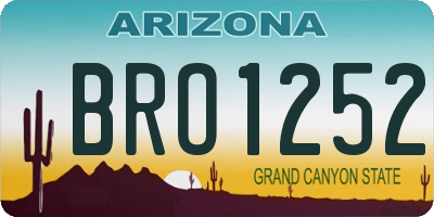 AZ license plate BRO1252