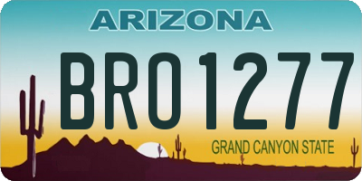 AZ license plate BRO1277