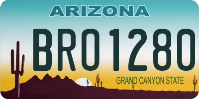 AZ license plate BRO1280