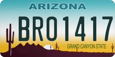 AZ license plate BRO1417