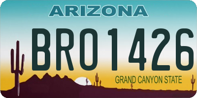 AZ license plate BRO1426