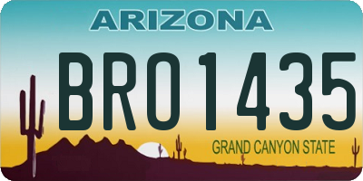 AZ license plate BRO1435