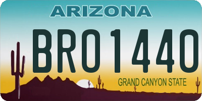 AZ license plate BRO1440