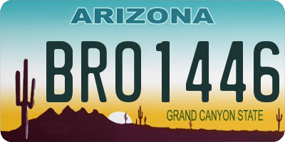 AZ license plate BRO1446