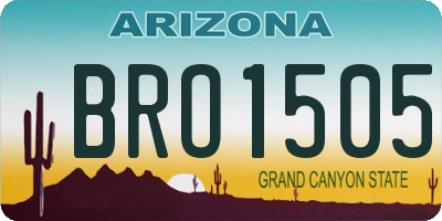 AZ license plate BRO1505