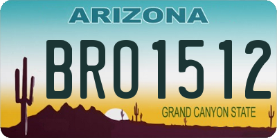 AZ license plate BRO1512