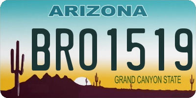 AZ license plate BRO1519
