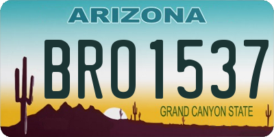 AZ license plate BRO1537