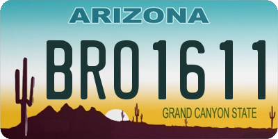 AZ license plate BRO1611
