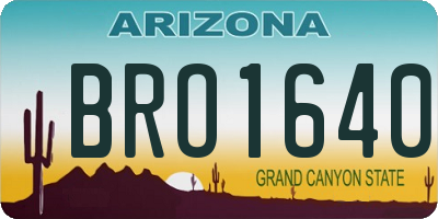 AZ license plate BRO1640