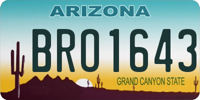 AZ license plate BRO1643