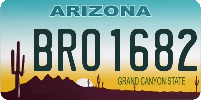 AZ license plate BRO1682