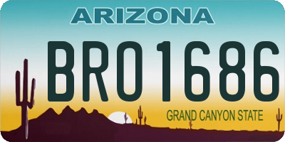 AZ license plate BRO1686