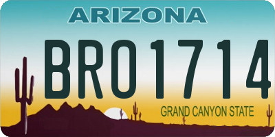 AZ license plate BRO1714