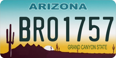 AZ license plate BRO1757
