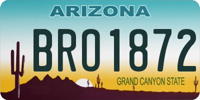 AZ license plate BRO1872