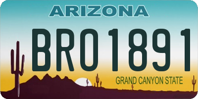 AZ license plate BRO1891