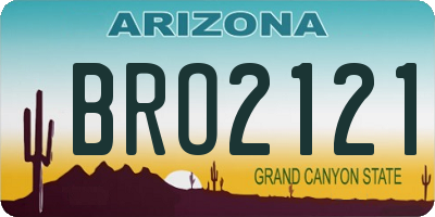AZ license plate BRO2121