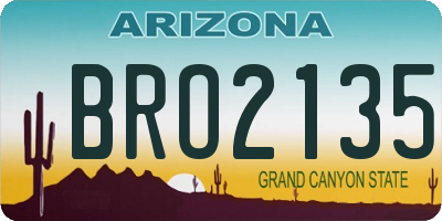 AZ license plate BRO2135