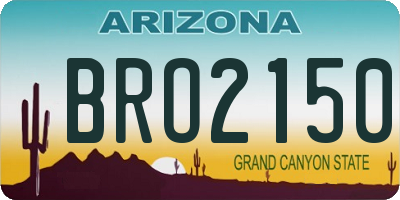 AZ license plate BRO2150
