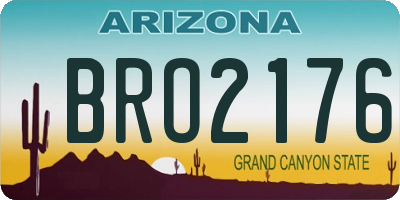 AZ license plate BRO2176