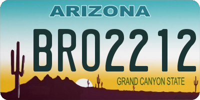 AZ license plate BRO2212