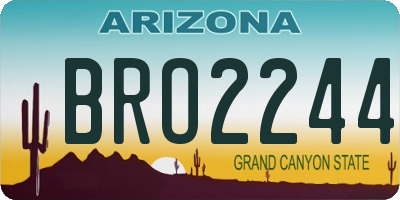 AZ license plate BRO2244