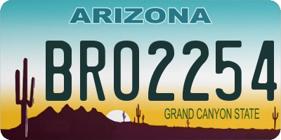 AZ license plate BRO2254