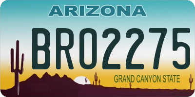 AZ license plate BRO2275