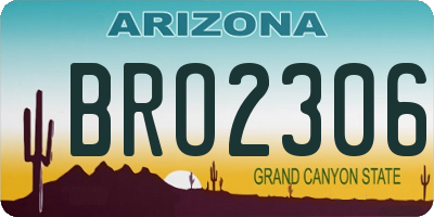 AZ license plate BRO2306