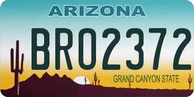 AZ license plate BRO2372