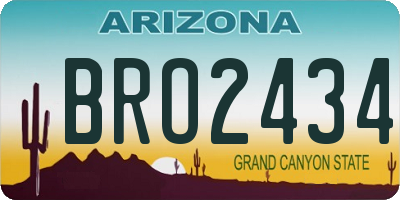 AZ license plate BRO2434