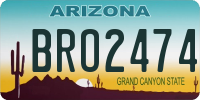 AZ license plate BRO2474