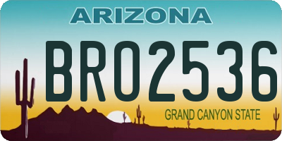 AZ license plate BRO2536