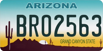 AZ license plate BRO2563