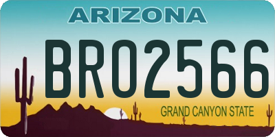 AZ license plate BRO2566
