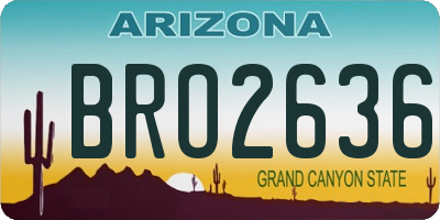 AZ license plate BRO2636