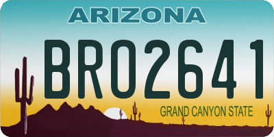 AZ license plate BRO2641