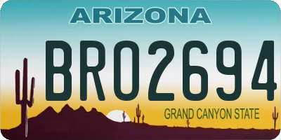 AZ license plate BRO2694
