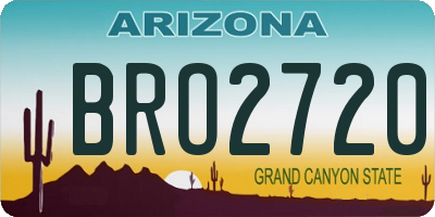 AZ license plate BRO2720