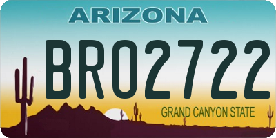 AZ license plate BRO2722