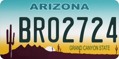 AZ license plate BRO2724