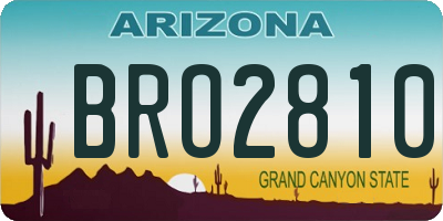 AZ license plate BRO2810