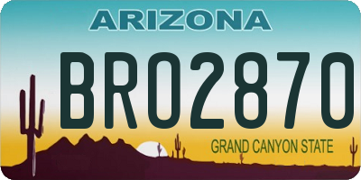 AZ license plate BRO2870