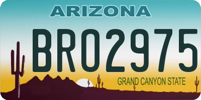 AZ license plate BRO2975