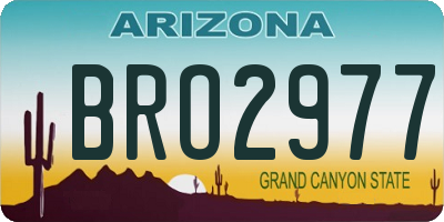 AZ license plate BRO2977